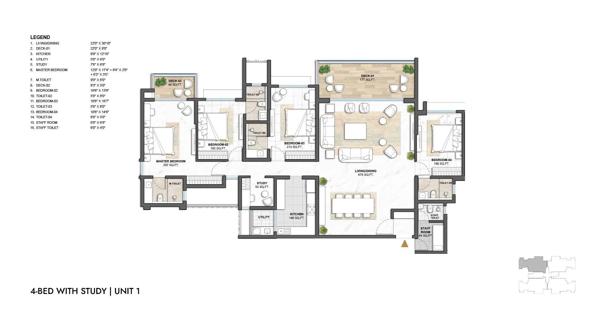Sobha Hennur 4 BHK floor plan